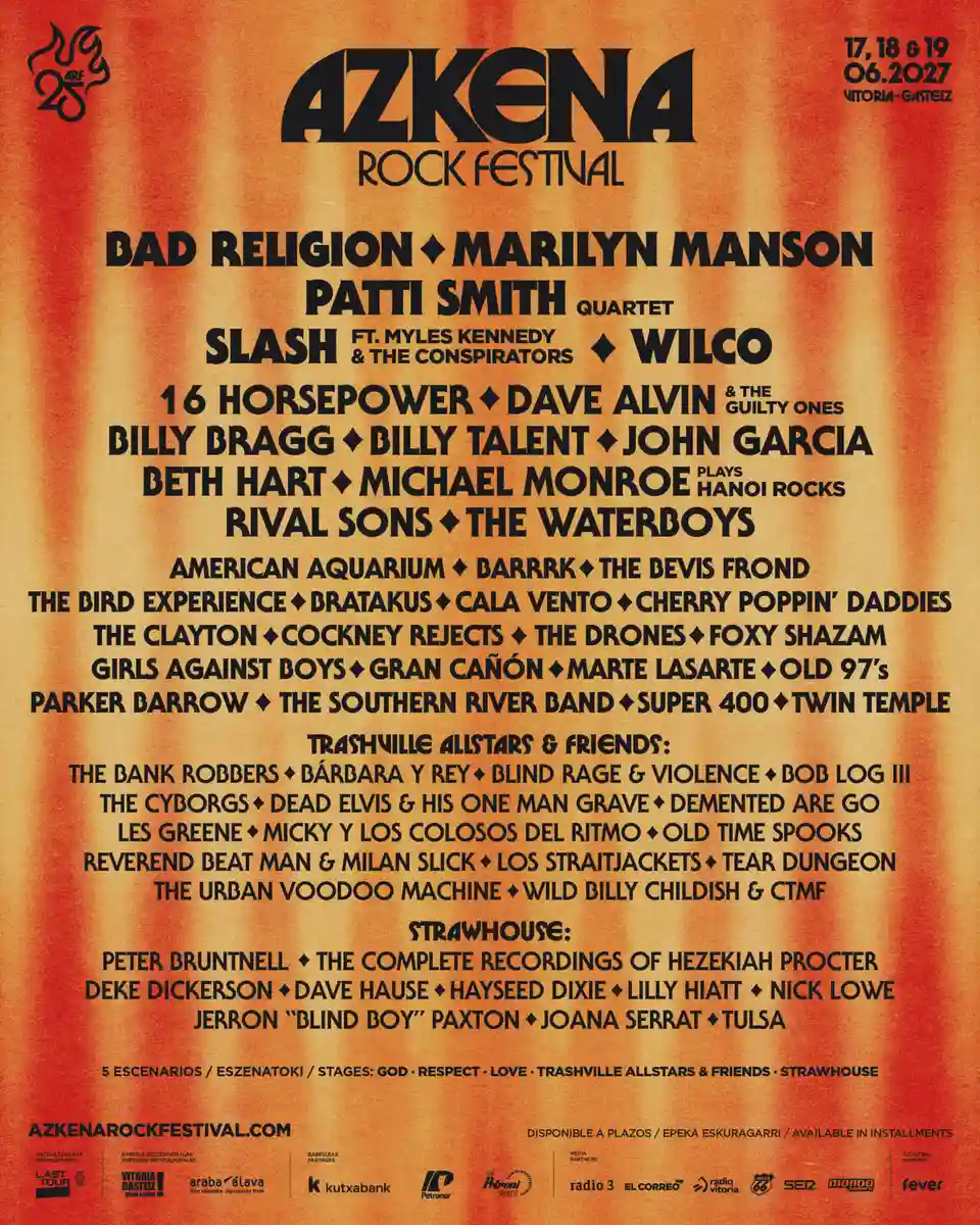Azkena Rock Festival anunță line-up-ul complet pentru cea de-a 25-a ediție