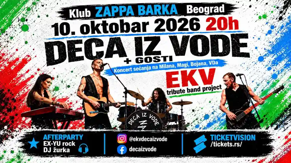 Concert tribut EKV susținut de Deca Iz Vode în Zappa Barka, Belgrad
