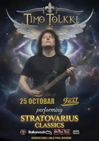 Timo Tolkki va concerta în clubul Fest din Belgrad în octombrie 2026