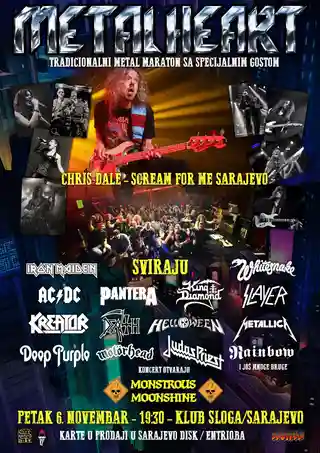 Chris Dale și Monstrous Moonshine vor concerta la evenimentul Metal Heart din Sarajevo