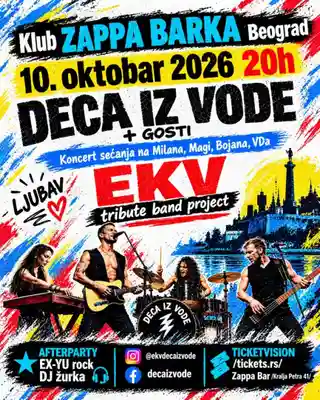 Concert dedicat trupei Ekatarina Velika susținut de Deca iz vode în Belgrad