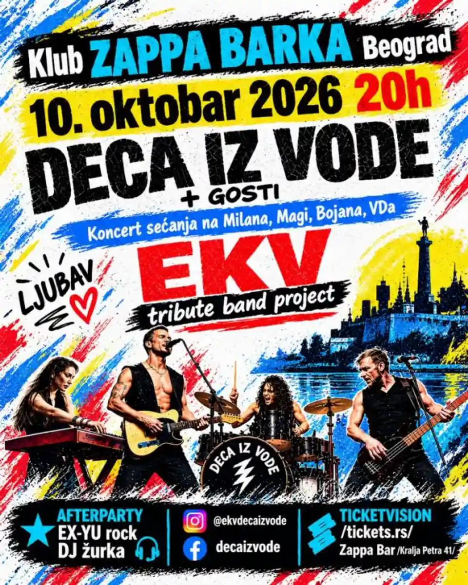 Concert dedicat trupei Ekatarina Velika susținut de Deca iz vode în Belgrad