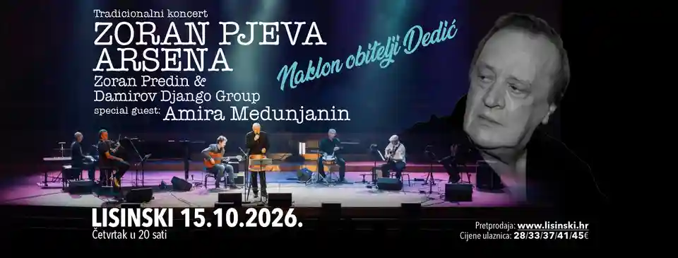 Zoran Predin și Amira Medunjanin susțin un concert tribut pentru Arsen Dedić
