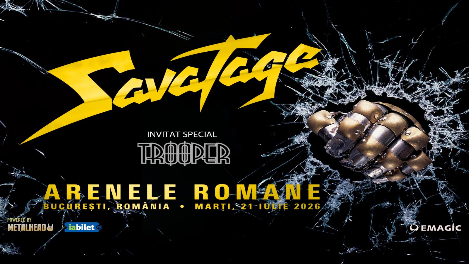 Program și detalii de acces pentru concertul Savatage și Trooper la Arenele Romane