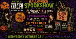 Evenimentul Halloween Spookshow organizat de KNAC la Whisky a Go-Go