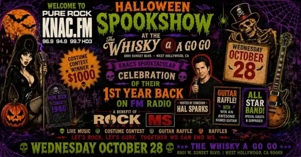 Evenimentul Halloween Spookshow organizat de KNAC la Whisky a Go-Go