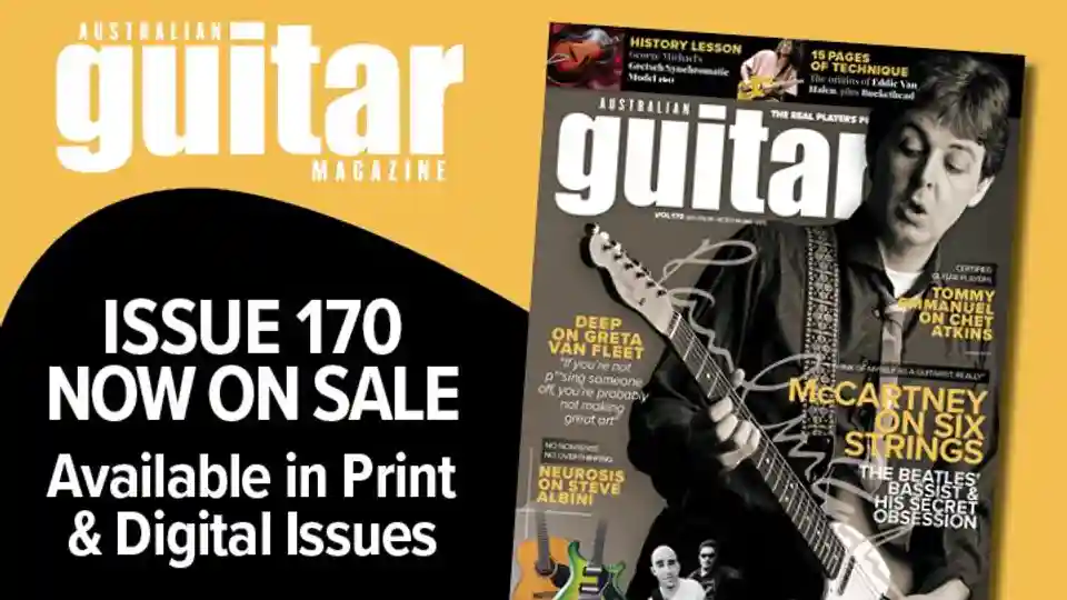 Revista Australian Guitar nr. 170 îi are pe copertă pe Paul McCartney și Anthrax