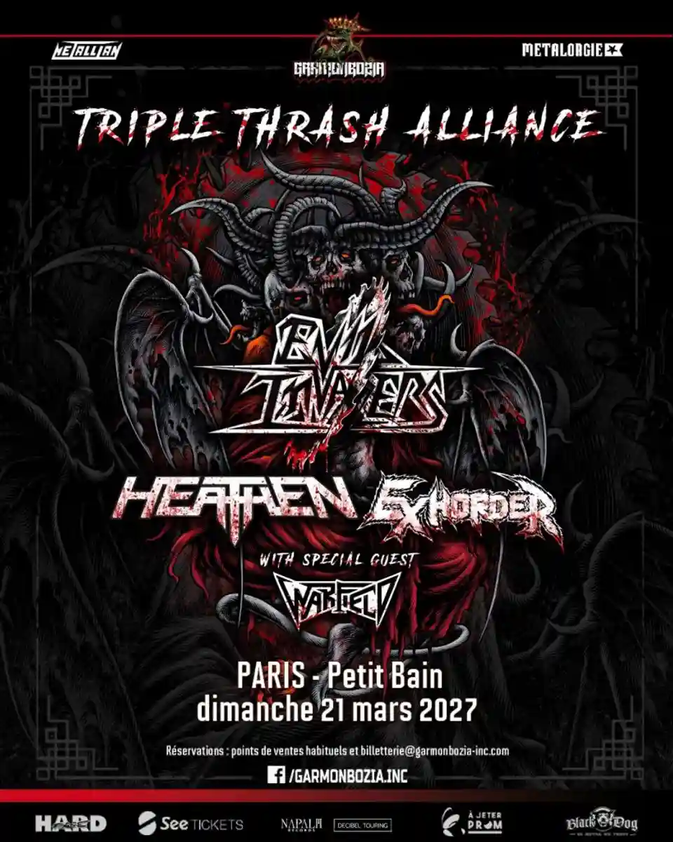 Evil Invaders, Heathen și Exhorder concertează la Paris în martie 2027