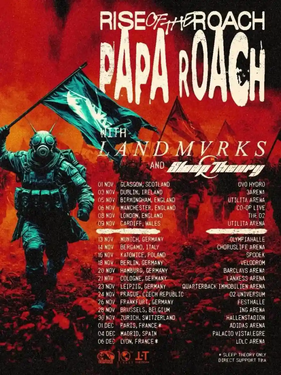 Papa Roach revine în Franța pentru un concert la Paris pe 1 decembrie