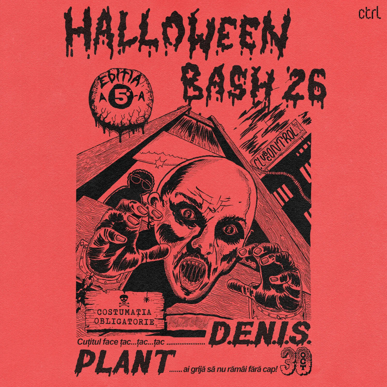 D.E.N.I.S. și Plant vor susține concertul Halloween Bash '26 în București