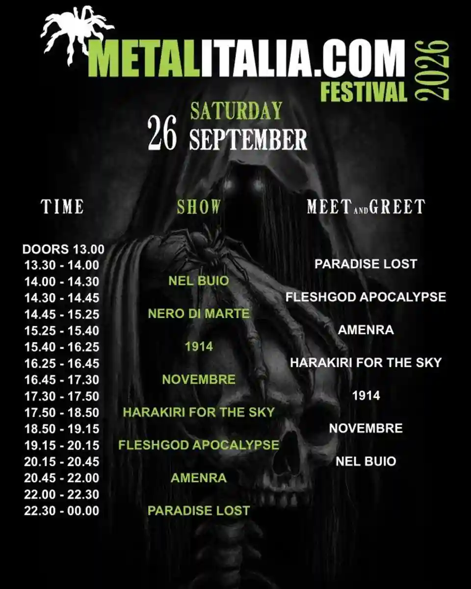 Metalitalia Festival 2026 a anunțat programul concertelor și sesiunile meet & greet