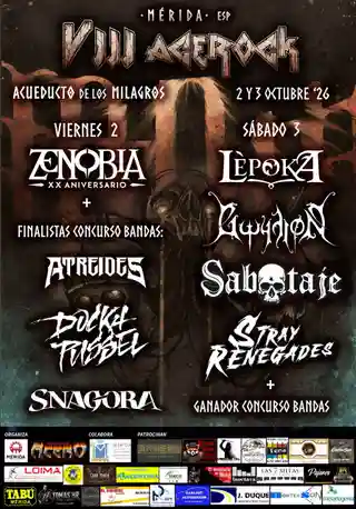 Festivalul Acerock VIII are loc la Mérida cu Zenobia, Lépoka și Gwydion