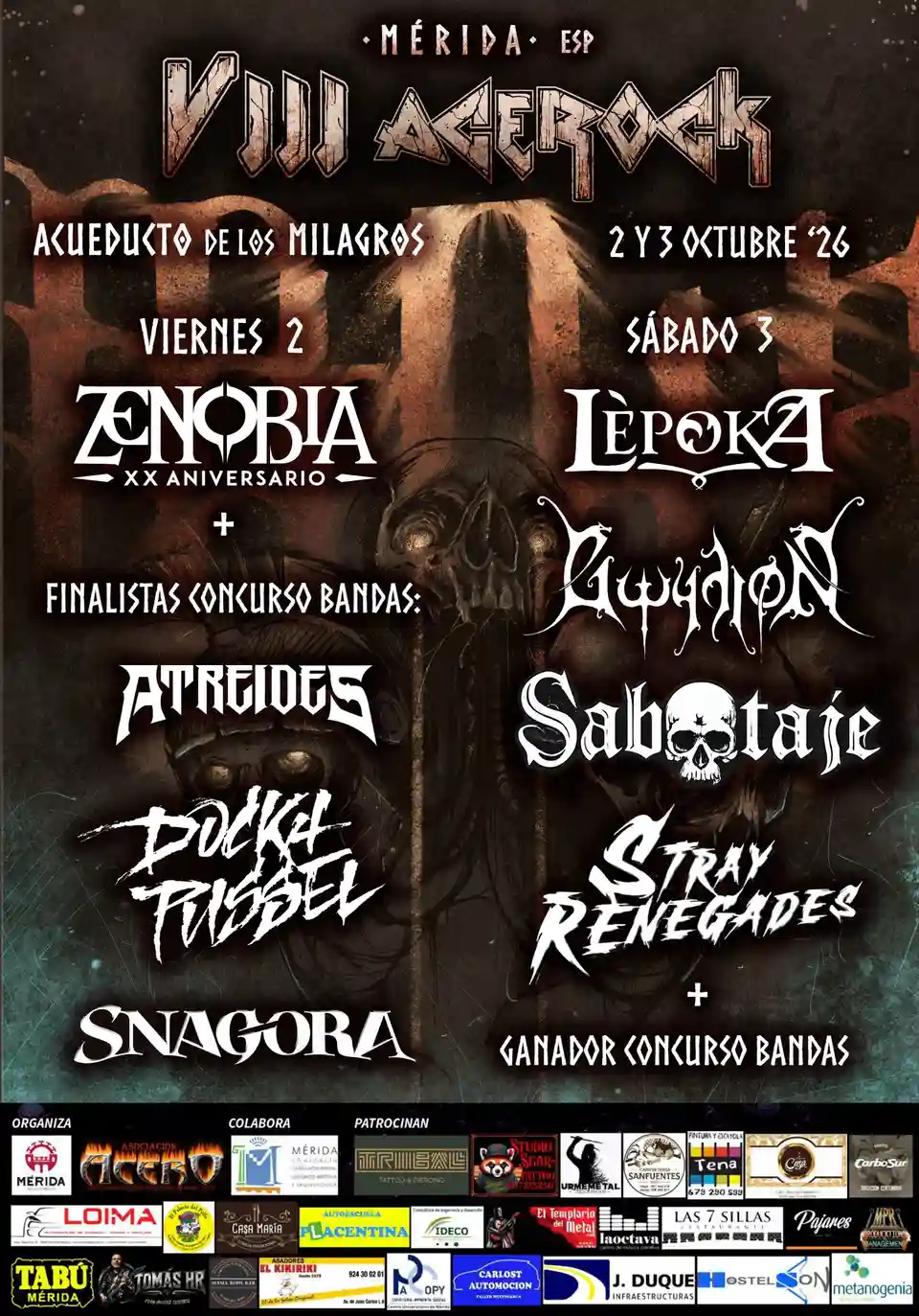 Festivalul Acerock VIII are loc la Mérida cu Zenobia, Lépoka și Gwydion