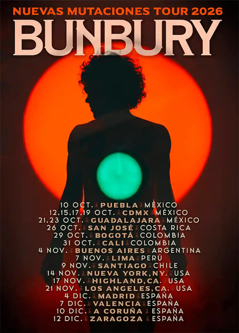 Turneul Nuevas Mutaciones al lui Enrique Bunbury ajunge în Spania
