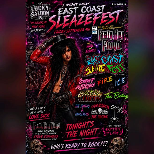 Pretty Boy Floyd a susținut un concert în Lucky 13 Saloon din Brooklyn