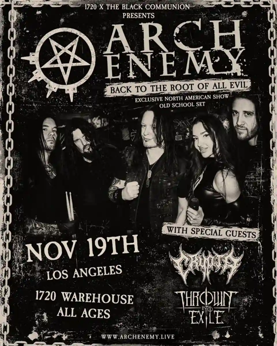 Arch Enemy anunță un concert intim la Los Angeles