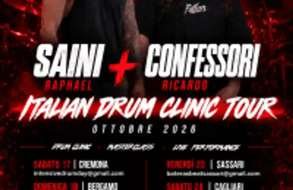 Raphael Saini și Ricardo Confessori susțin un turneu de evenimente dedicate tobelor
