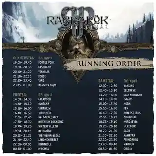 Modificări în programul festivalului Ragnarök 2024
