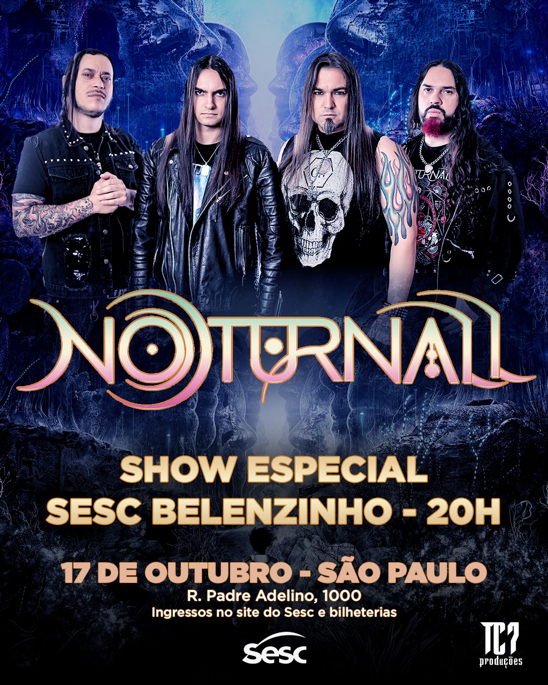 Trupa Noturnall susține un concert la Sesc Belenzinho în São Paulo