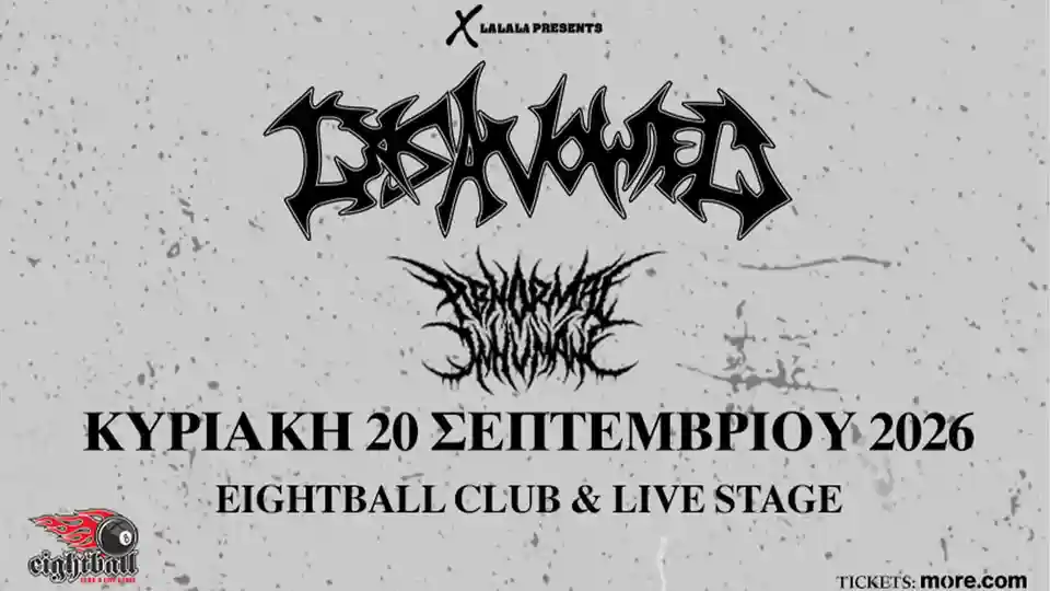 Disavowed vor susține un concert în premieră în Grecia