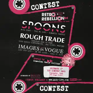 Concert Spoons, Rough Trade și Images In Vogue la The Concert Hall pe 5 decembrie