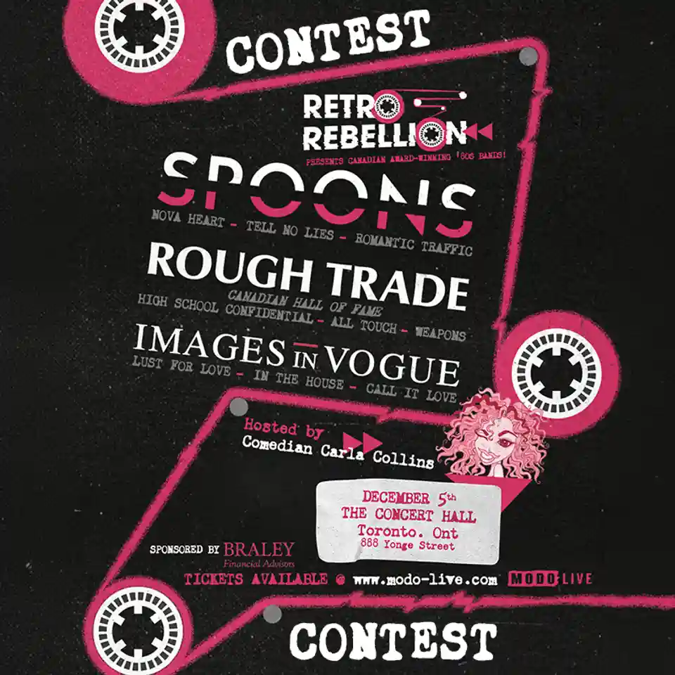 Concert Spoons, Rough Trade și Images In Vogue la The Concert Hall pe 5 decembrie