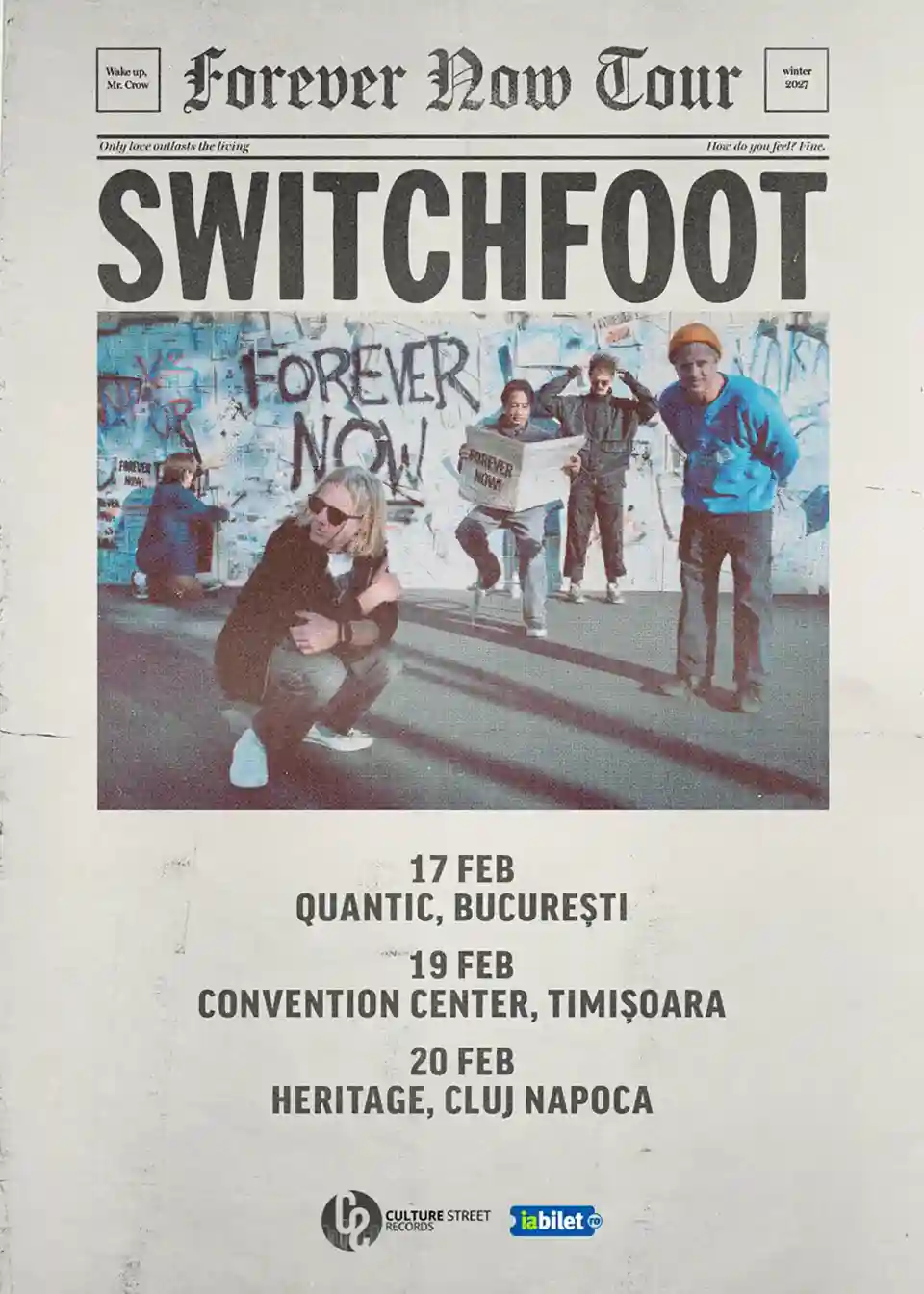 Switchfoot anunță trei concerte în România în februarie 2027