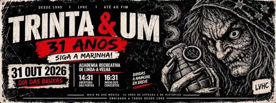 Trinta & Um aniversează 31 de ani de activitate printr-un concert la Linda-a-Velha