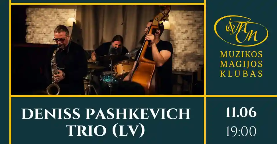 Deniss Pashkevich Trio susține un concert pe 6 noiembrie 2026