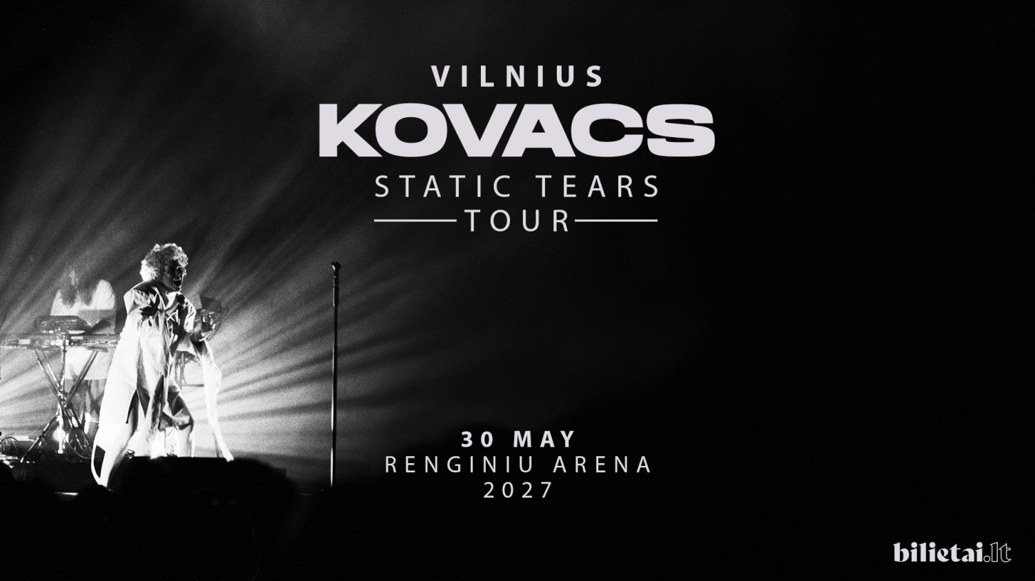 KOVACS va susține un concert în Vilnius pe 30 mai 2027