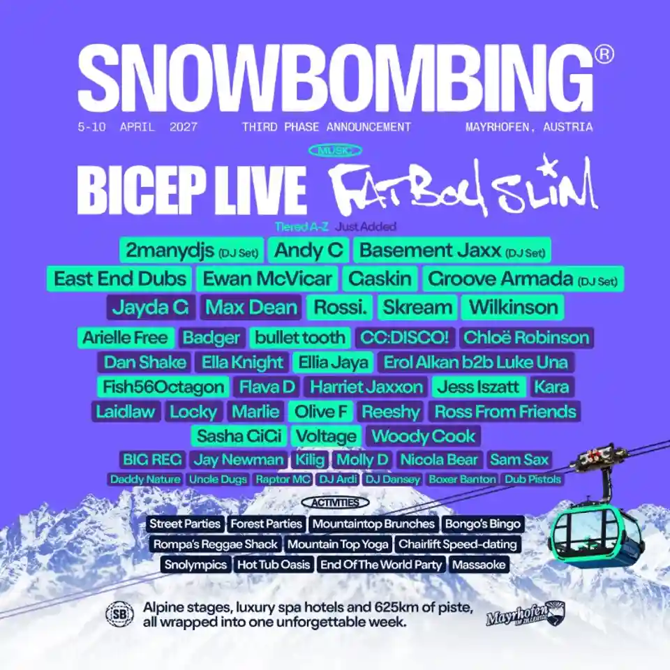 Jayda G, Max Dean și CC:DISCO! se alătură lineup-ului festivalului Snowbombing 2027
