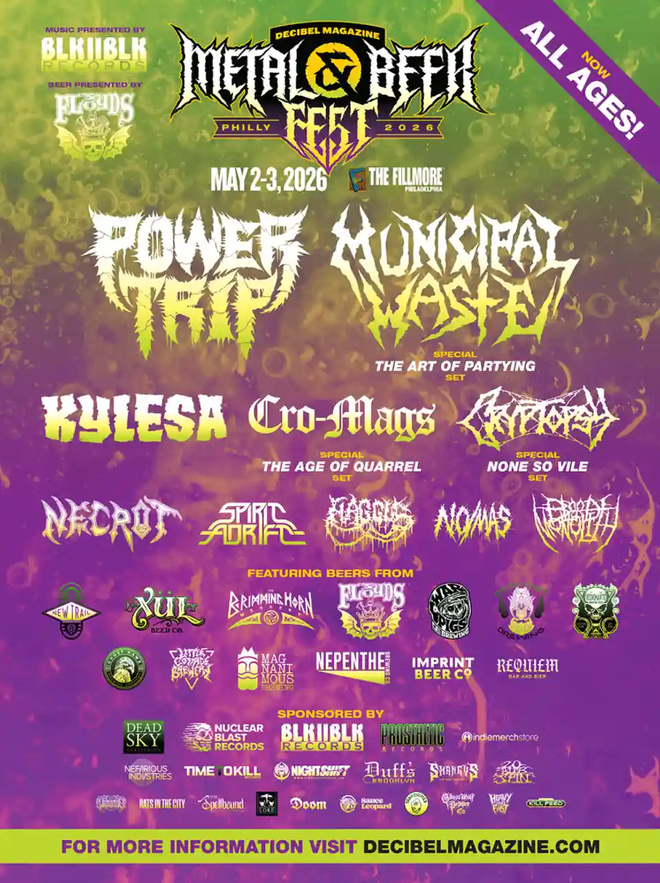 Decibel Magazine Metal & Beer Fest revine la Philadelphia în mai 2026