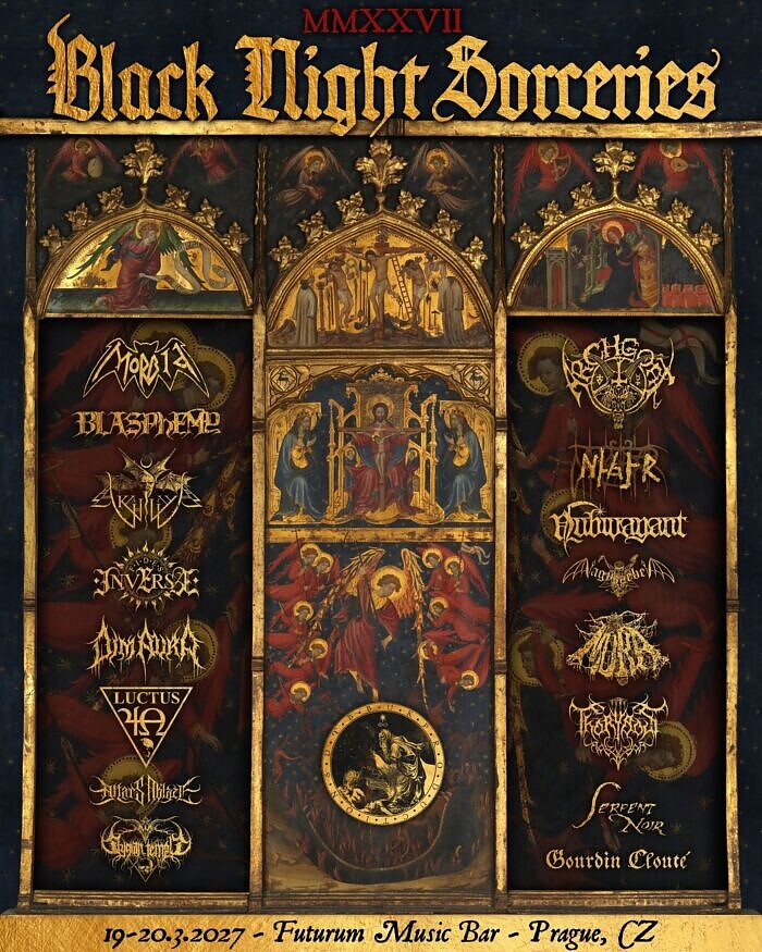 Afișul complet al festivalului Black Night Sorceries 2027 din Praga