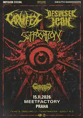Suffocation, Despised Icon, Carnifex și Gutrectomy concertează la Praga în noiembrie