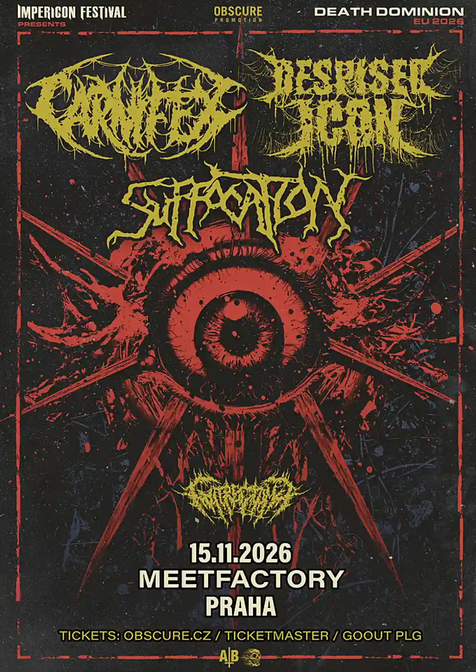 Suffocation, Despised Icon, Carnifex și Gutrectomy concertează la Praga în noiembrie