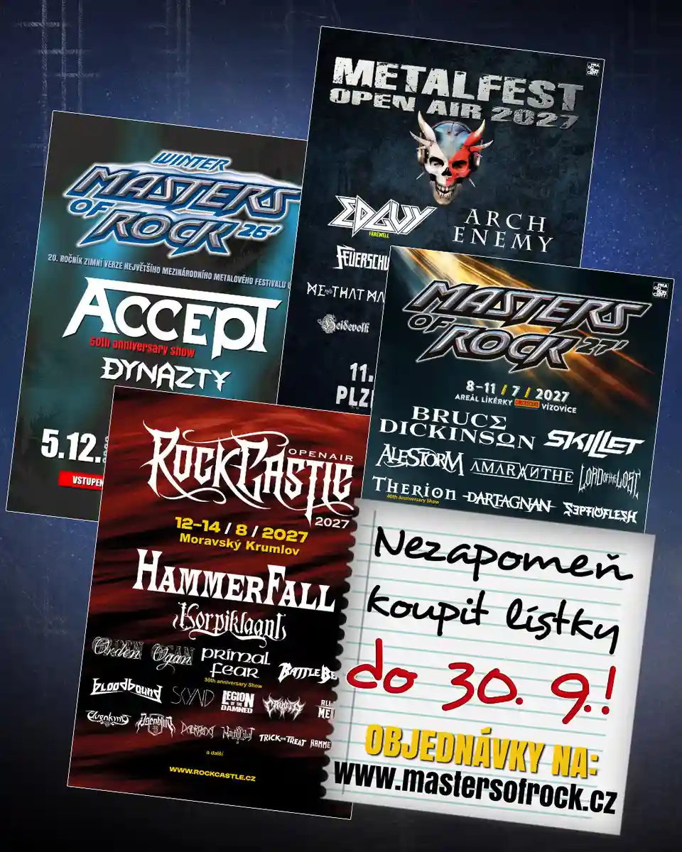 Bilete la preț redus pentru festivalurile Masters of Rock, Metalfest și Rock Castle