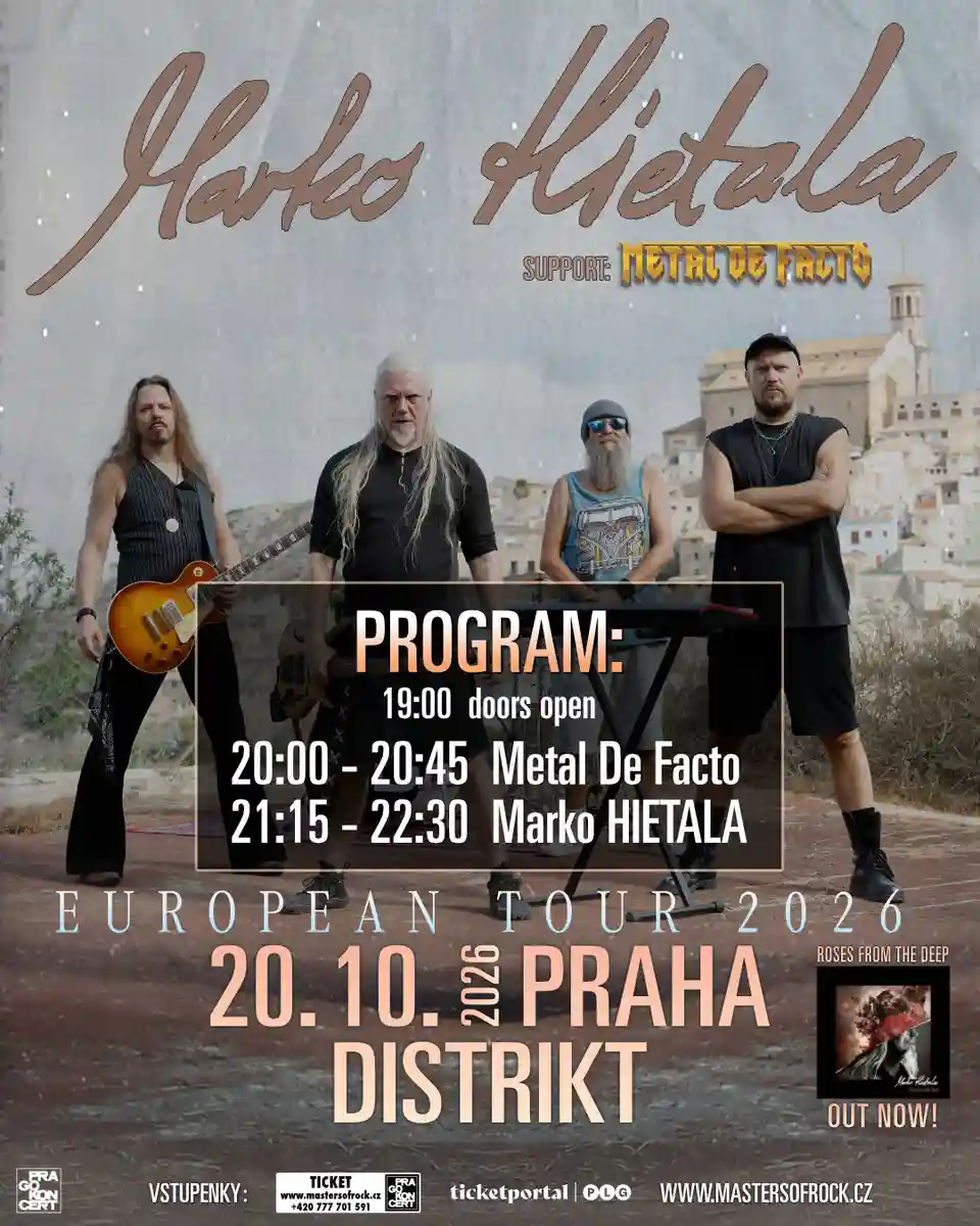 Marko Hietala va susține un concert în clubul Distrikt din Praga