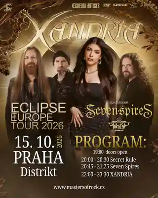 XANDRIA, SEVEN SPIRES și SECRET RULE concertează la Praga în luna octombrie