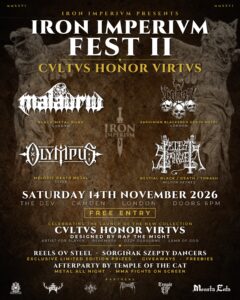 Iron Imperivm Fest II va avea loc la Londra în noiembrie 2026