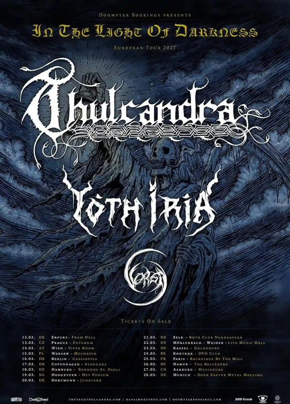Trupa THULCANDRA anunță turneul european „In The Light Of Darkness Tour 2027”