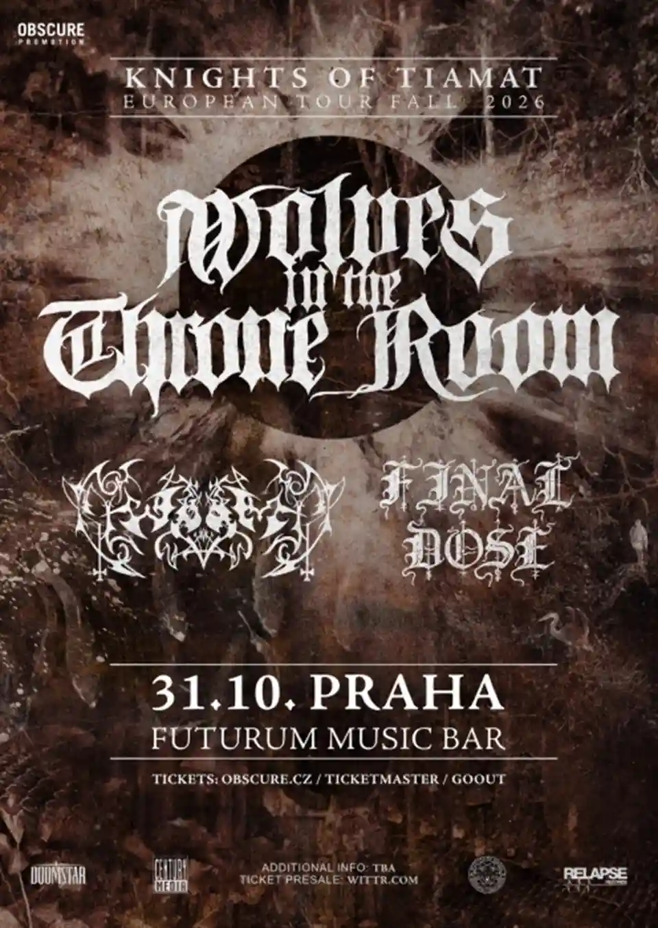 Wolves in the Throne Room, Worm și Final Dose vor concerta la Praga