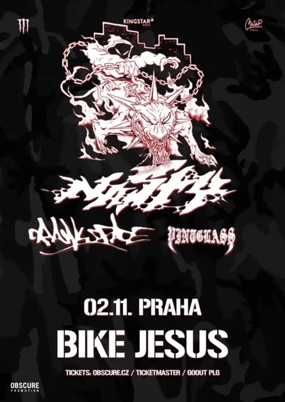 Concert Nasty, Crawlspace și Pintglass în Praga pe 2 noiembrie
