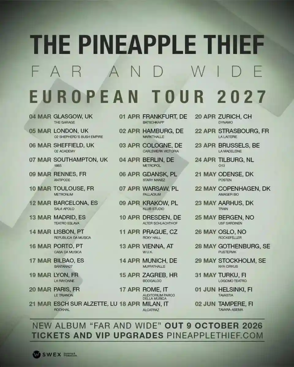 The Pineapple Thief anunță albumul Far And Wide și un turneu european în 2027