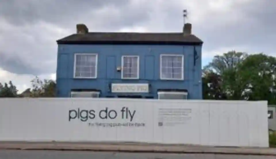Situația pub-ului Flying Pig din Cambridge, asociat cu Pink Floyd