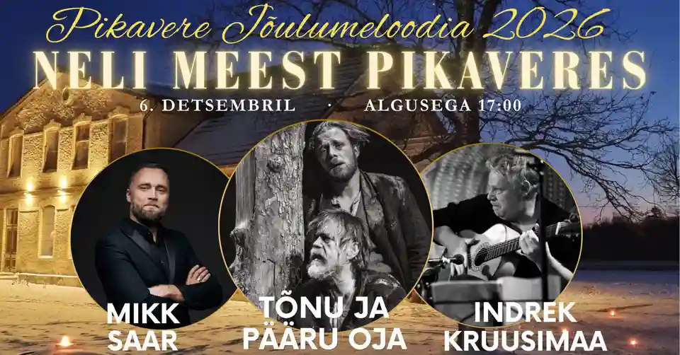 Concertul Pikavere Jõulumeloodia 2026 va avea loc pe 6 decembrie la Pikavere