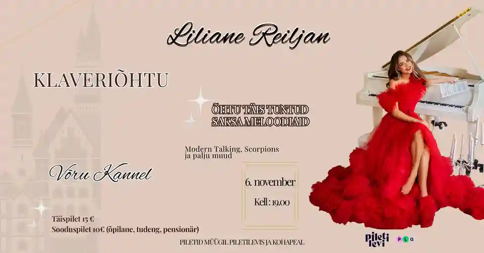Concert cu Liliane la pian: muzică germană pe 6 noiembrie 2026