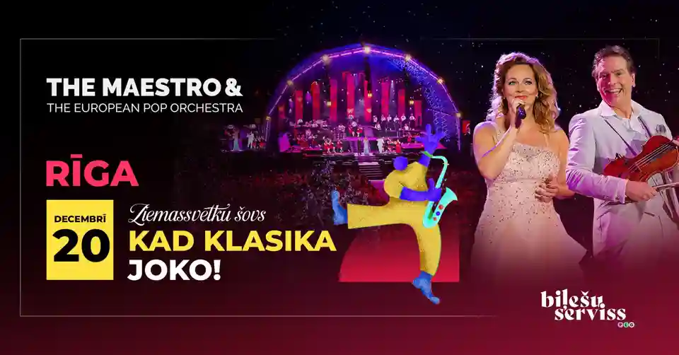 The Maestro & The European Pop Orchestra susține un concert de Crăciun la Riga