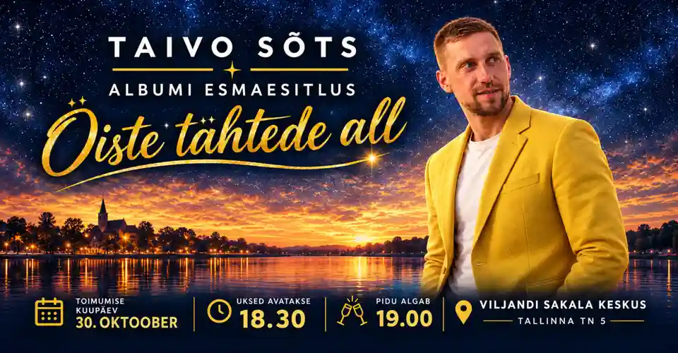 Taivo Sõtš susține un concert de lansare pentru noul album în Viljandi