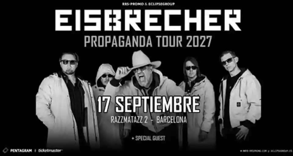Eisbrecher anunță un concert în Barcelona în septembrie 2027