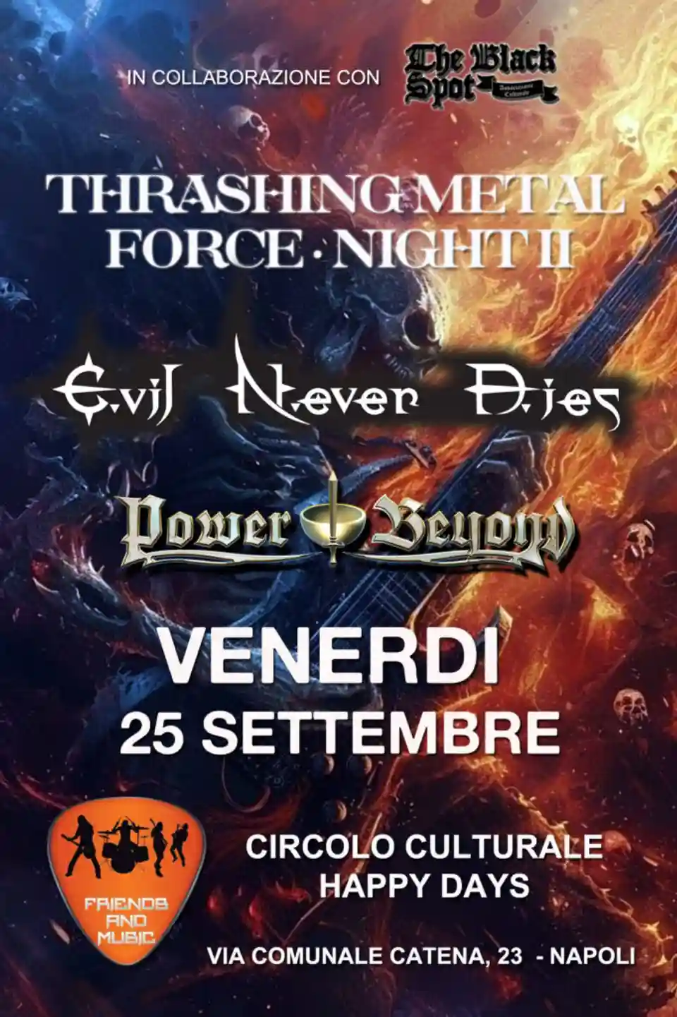 Evil Never Dies și Power Beyond concertează la Thrashing Metal Force Night II în Napoli